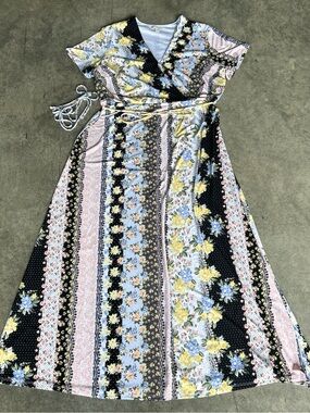 Striped Floral Dress